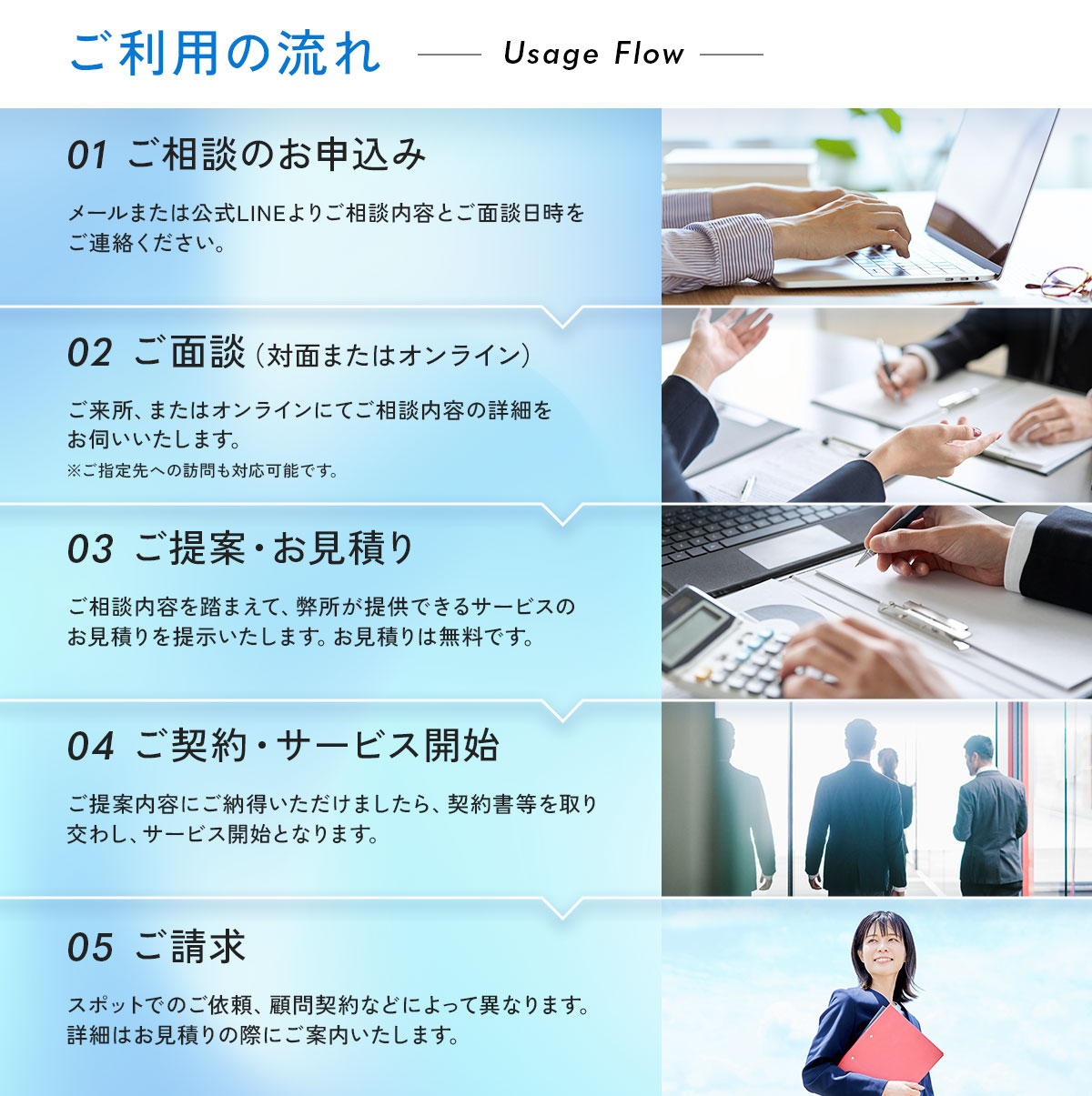 ご利用の流れ